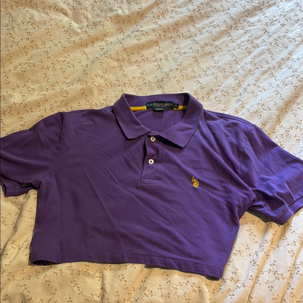 Ralph Lauren Purple Crop Top Polo